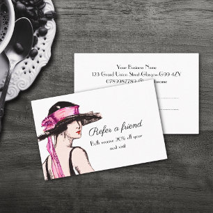  Flapper Girl Refer A Friend  Business Card