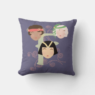 Flapper girls roaring twenties cushion