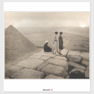 Flapper Girls Sunrise Khufu Pyramid, Egypt 1920 
