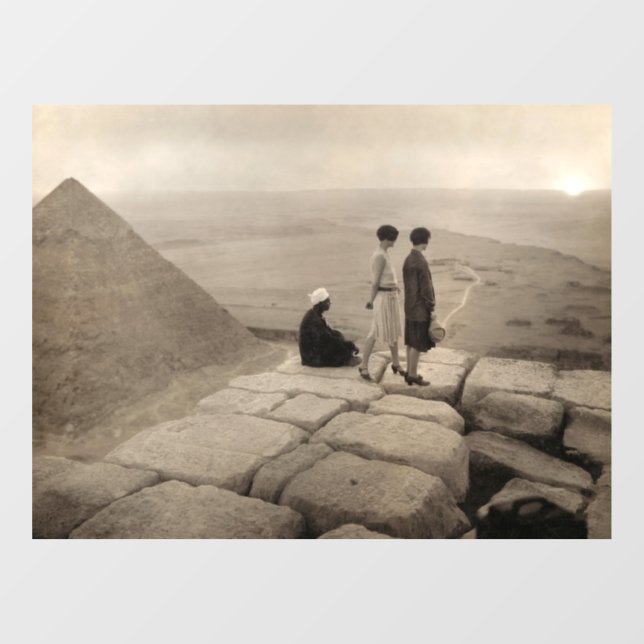 Flapper Girls Sunrise Khufu Pyramid, Egypt 1920  (Sheet)