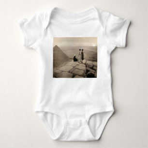 Flapper Girls Sunrise Khufu Pyramid, Egypt 1920 Baby Bodysuit