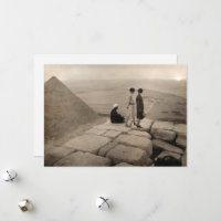 Flapper Girls Sunrise Khufu Pyramid, Egypt 1920