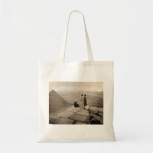 Flapper Girls Sunrise Khufu Pyramid, Egypt 1920  Tote Bag