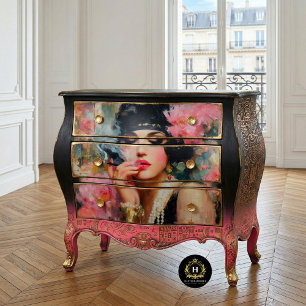 Flapper Glam with Pearls Decoupage  Tissue Paper