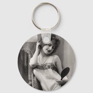 Flapper In Lingerie Key Ring