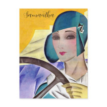 Flapper in Purple Hat