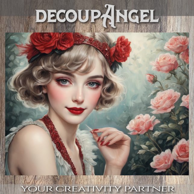 Flapper Jazz Queen - Decoupage - Tissue Paper (Creator Uploaded)