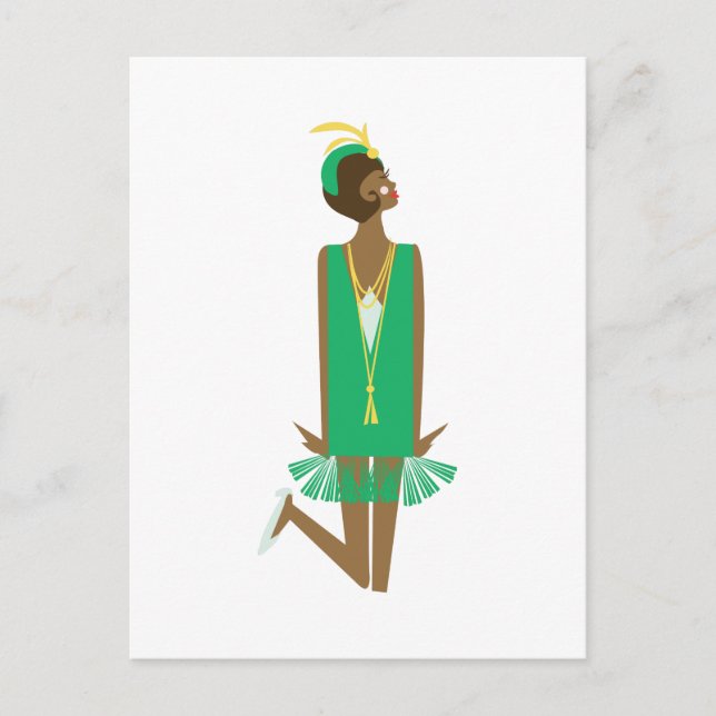 Flapper Lady Postcard (Front)