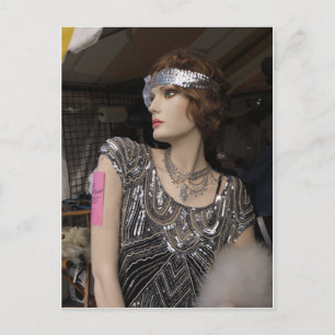 Flapper Mannequin Postcard