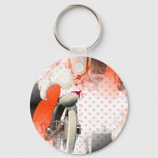 flapper polkadots key ring (Front)
