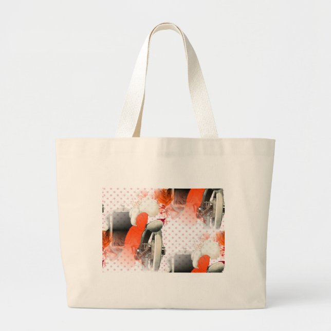 flapper polkadots large tote bag (Front)