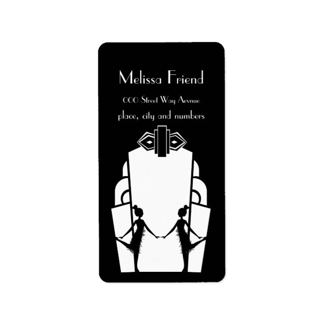 Flapper Silhouette Label (Front)