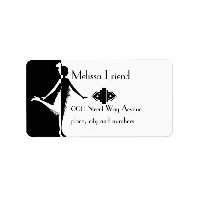 Flapper Silhouette Label (Front)