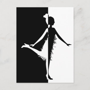 Flapper Silhouette Postcard