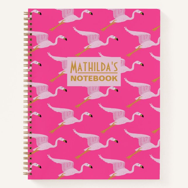 Flapping Flamingos Notebook (Front)