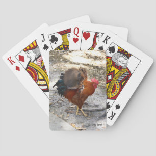 Flapping Rooster Playing Cards