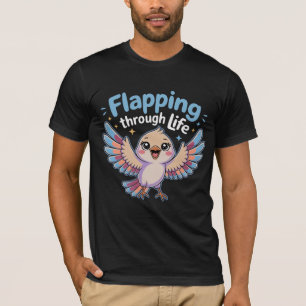 Flapping through Life Autism Pride Neurodiversity T-Shirt