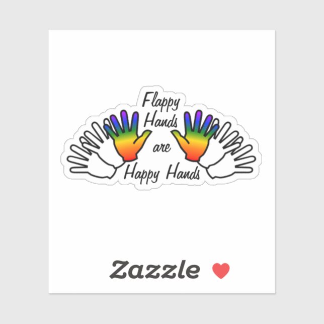 Flappy Hands Custom-Cut Vinyl Sticker (Sheet)