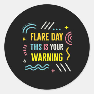 Flare Day Complex Regional Pain Syndrome Awareness Classic Round Sticker