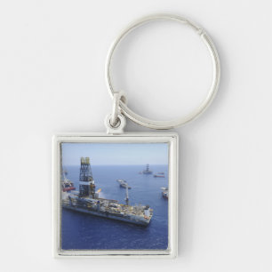 Flaring operations conducted by the drillship key ring