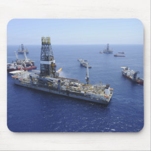 Flaring operations conducted by the drillship mouse pad