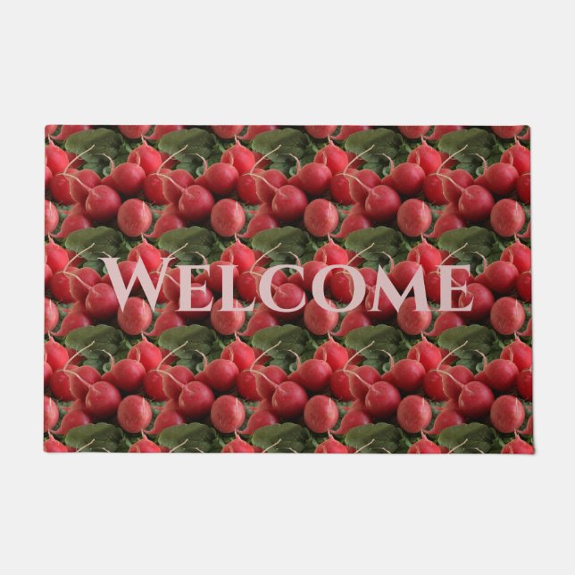Flaring Red Radish Bunch  Doormat (Front)