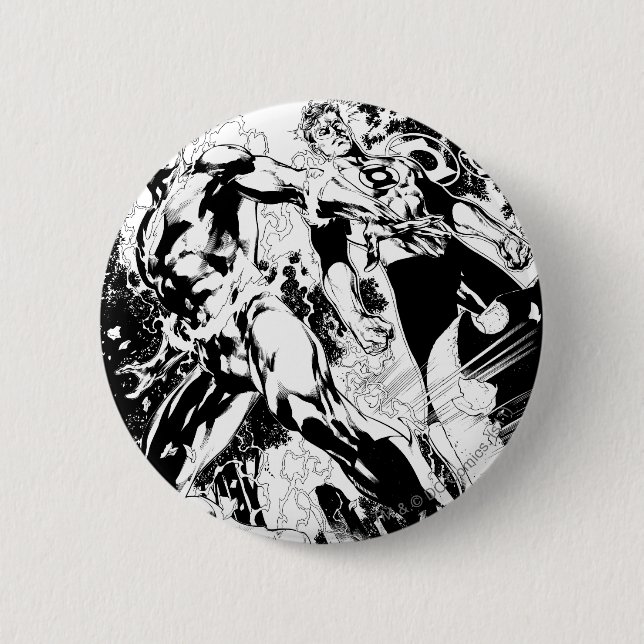 Flash and Green Lantern Panel 2 6 Cm Round Badge (Front)