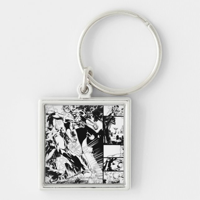 Flash and Green Lantern Panel 2 Key Ring (Front)