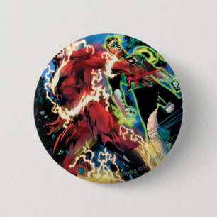 Flash and Green Lantern Panel 6 Cm Round Badge