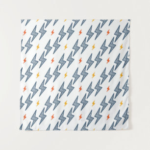 Flash. Lightning Bolts Seamless Pattern. Backgroun Tapestry