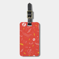 Flash Lightning Icon and Doodle Pattern