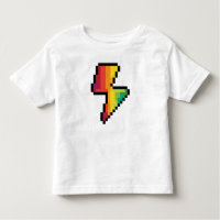 Flash Pixel Lightening Bolt in Rainbow Colours