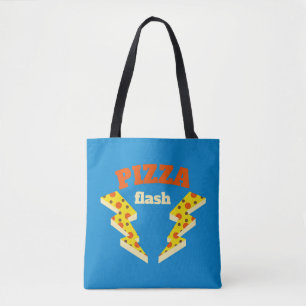 Flash pizza tote bag