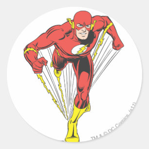 Flash Runs Forward Classic Round Sticker