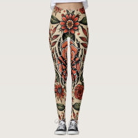 Flash Tattoo Spider Floral Custom Pattern
