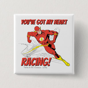 Flash - You've Got My Heart Racing Valentine 15 Cm Square Badge