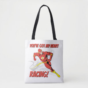 Flash - You've Got My Heart Racing Valentine Tote Bag