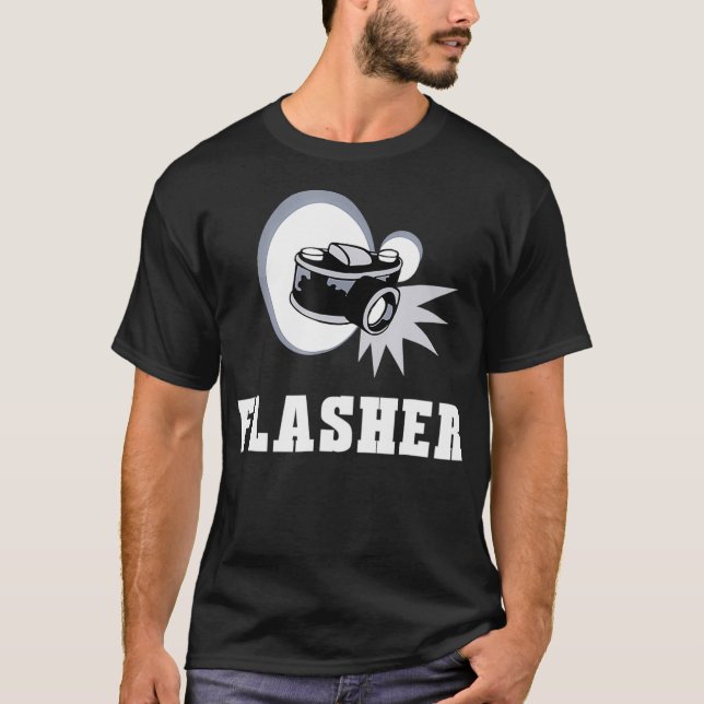 Flasher Camera  Photography Gift Photographer  T-Shirt (Front)