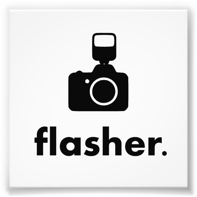 Flasher Photographer Camera Photo Print (Front)