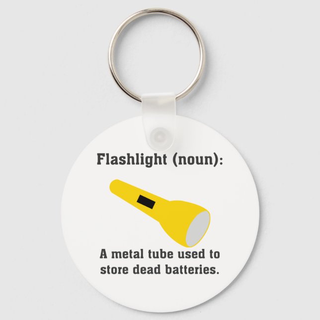 Flashlight definition funny t-shirts and more. key ring (Front)