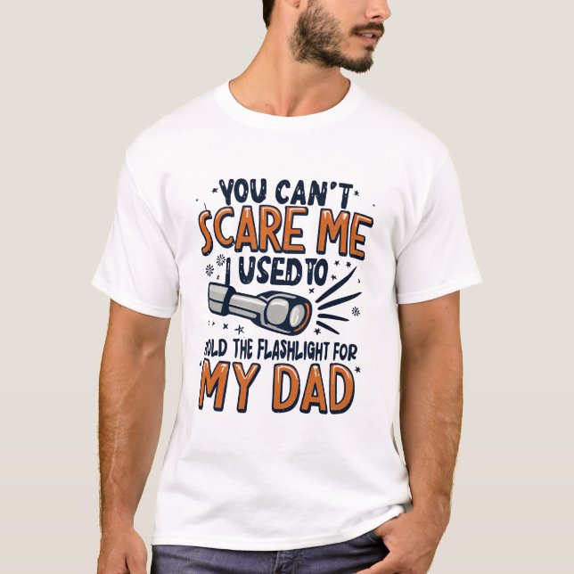Flashlight Holder for Dad |  Flashlight Assistant T-Shirt (Front)