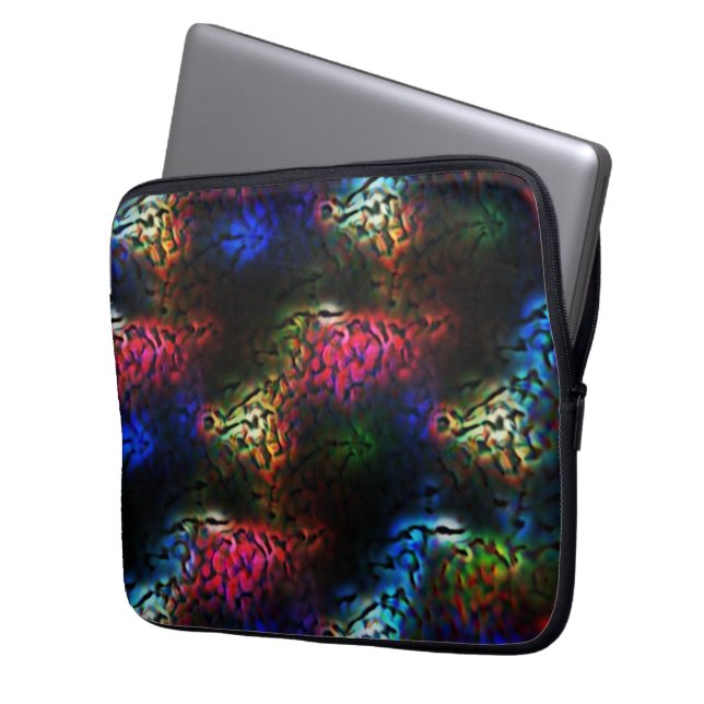 Flashy colourful alien brain or gut? laptop sleeve (Front Left)