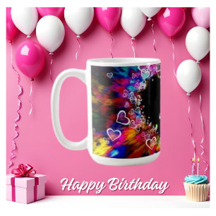 Flashy Cute Heart Design Explosion Coffee Mug