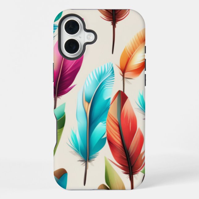 Flashy Feathers  iPhone Case (Back)