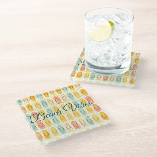 Flashy Flip-flops Glass Coaster