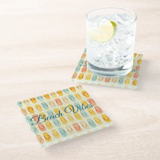 Flashy Flip-flops  Glass Coaster