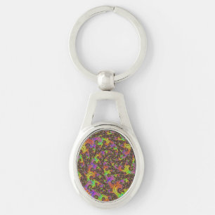 Flashy Fractal Key Ring