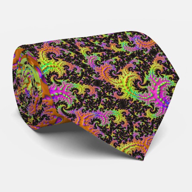 Flashy Fractal Tie (Rolled)