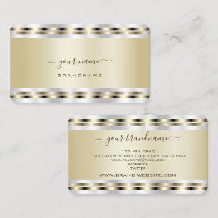 Flashy Gold and Silver Effects Professional Business Card