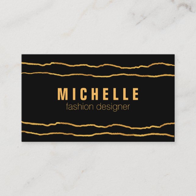 Flashy Lines Business Card (Front)